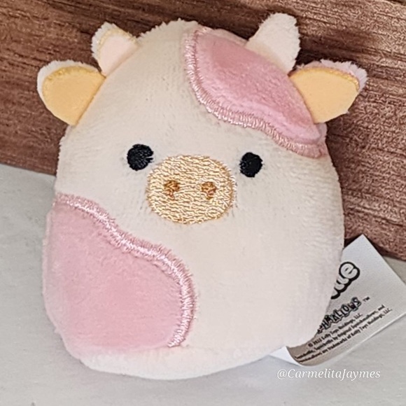 RESHMA 🐮 UK HTF Pink & Cream Cow Squishville Original Squishmallow ☆ NWT ☆ - Picture 2 of 4